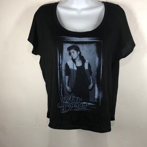 Bravado Justin Bieber black tee size medium